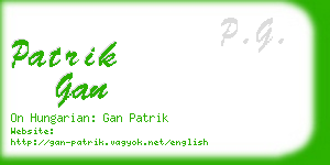patrik gan business card